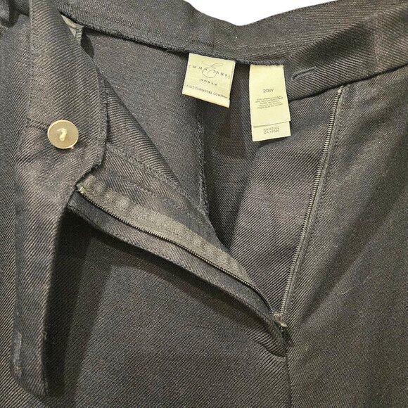 17.Emma James Liz Claiborne Black Linen Blend Pockets Quality Dress Pants Sz 20W - Picture 4 of 6